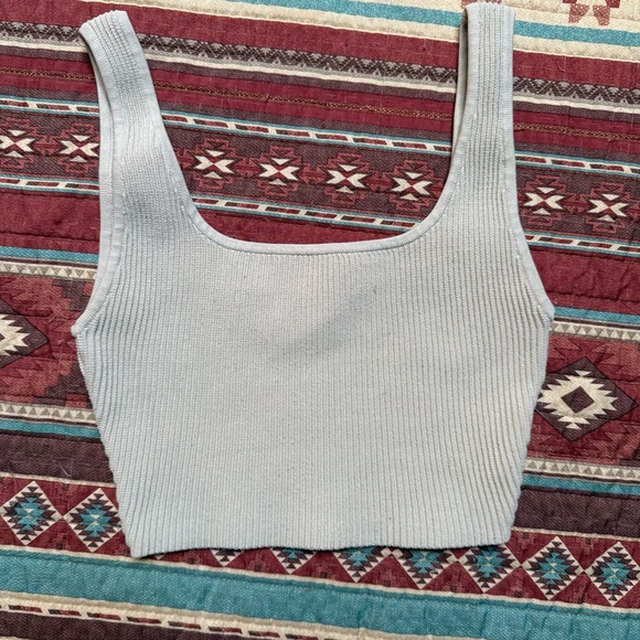 Babaton Light cream Ribbed Crop Top XXS - Picture 3 of 5